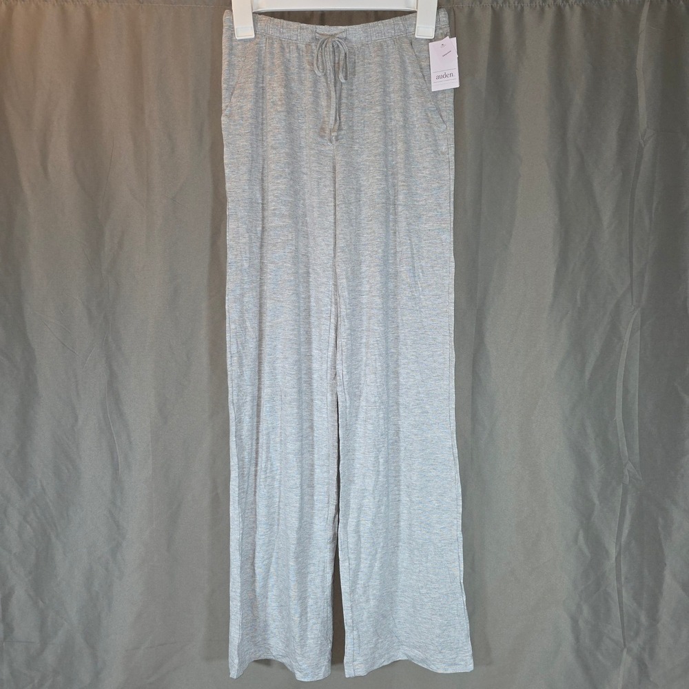 Auden Cloud Knit Sleep Pants Womens XS Gray Heather Wide Leg Pajama Bottoms New
